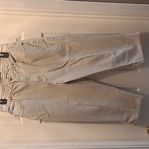 GENERRA SIZE 12 TWILL 21" CROP PANTS TAN